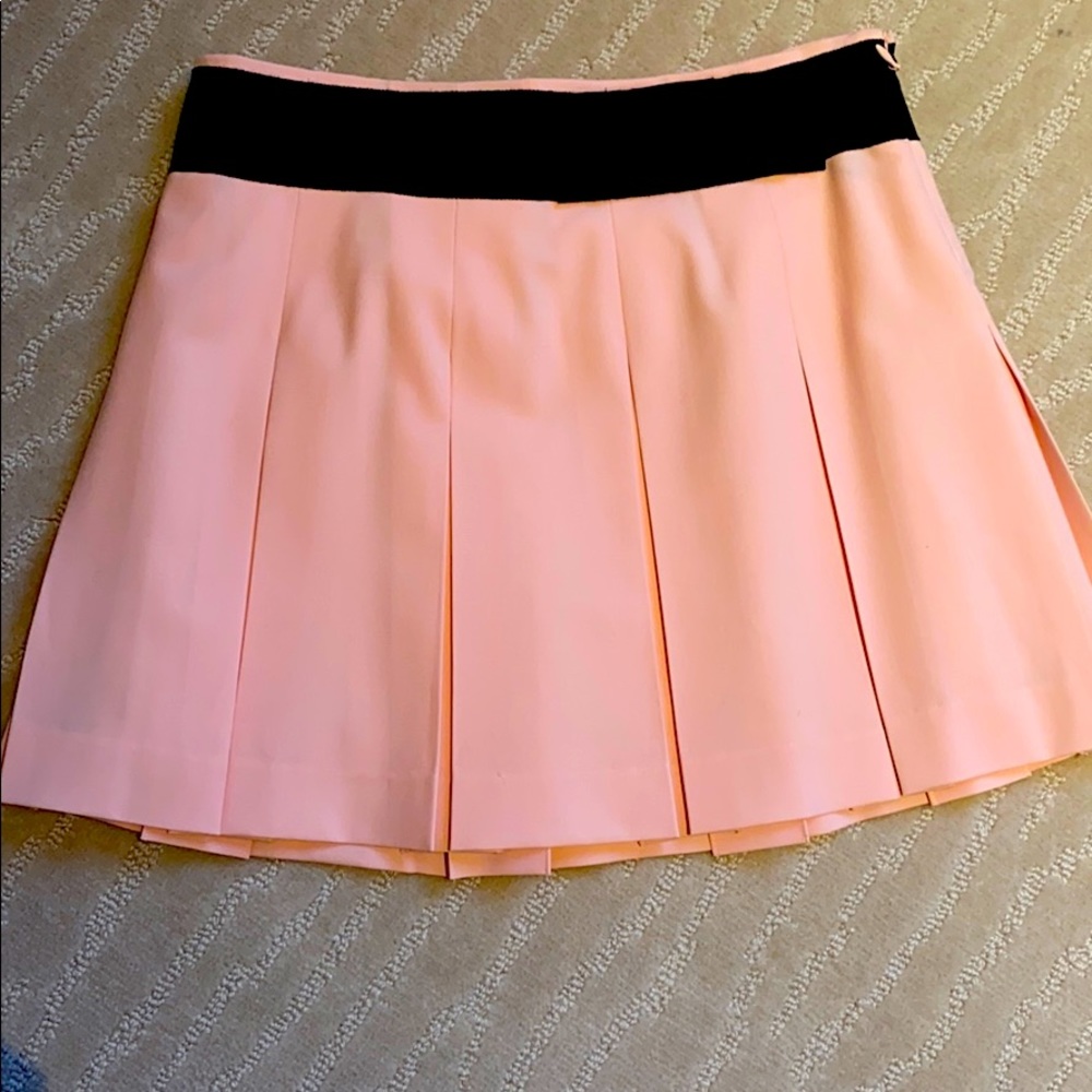 Theory Pleated Vivian Skirt Pink Size 0 NWT